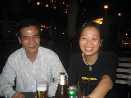 Thuy and her husband Hinh