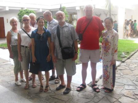  The group in front of the presidential palace 