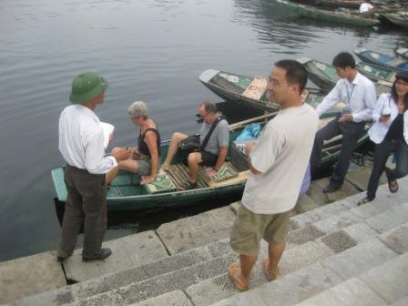 boating through three caves 