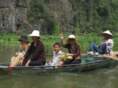 Vietnamese People with a Danish flag 