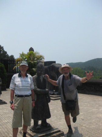 By Khai Dinh mausoleum 