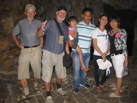 Grotte Visits: Eric, Henning, with Anh Minh, Chau, Thuy and Man 