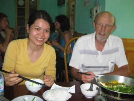 Kieu Anh and Erik Having lunch 