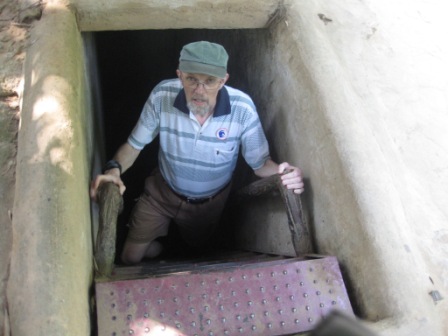 Eric comes up of Cu Chi tunnel 