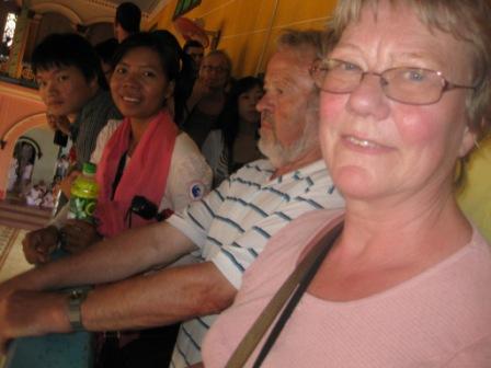 Huy, Sophal, George and Inge in Cao Dai